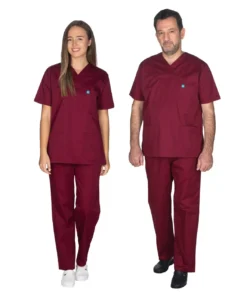 Unisex ιατρική στολή σε μπορντο χρώμα