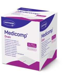 Αποστειρωμένη γάζα σε σχήμα Υ με εγκοπή Hartmann Medicomp Drain